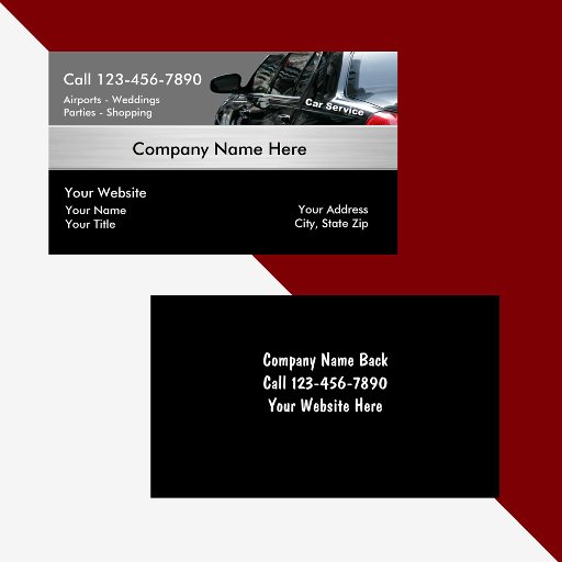 Customizable Taxi Cab Business Cards