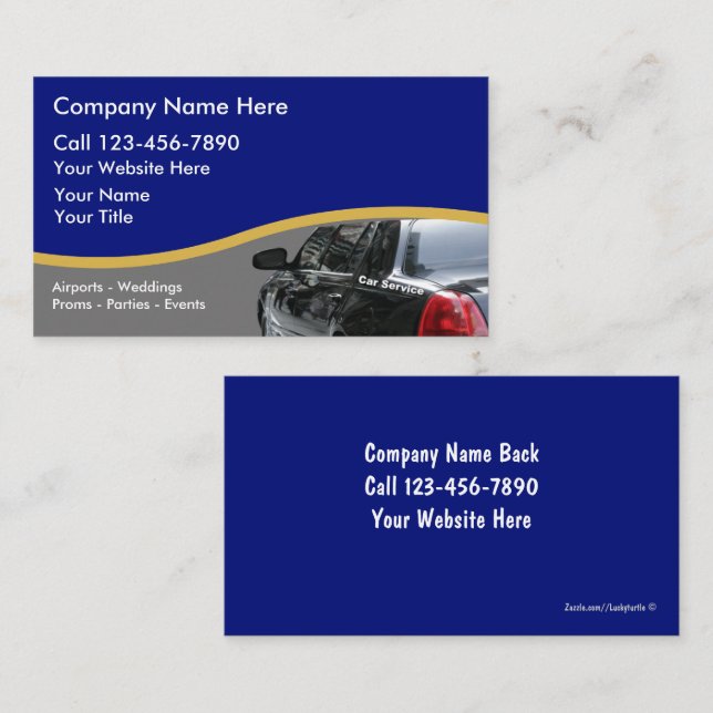 Taxi Cab Business Cards (Front/Back)
