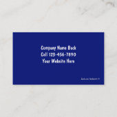 Taxi Cab Business Cards (Back)