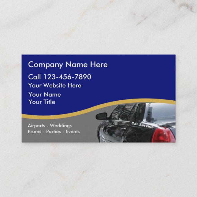 Taxi Cab Business Cards (Front)