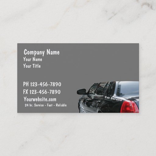 Customizable Taxi Cab Business Cards