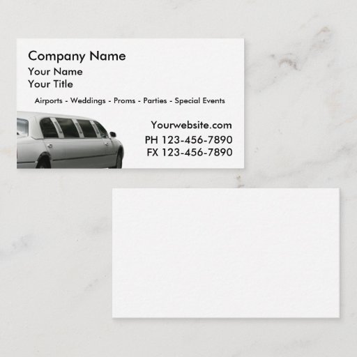 Customizable Taxi Cab Business Cards