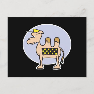 taxi cab camel postcard