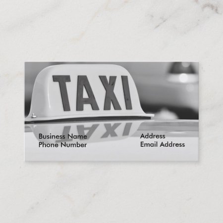 Taxi Cab Driver Service Business Card