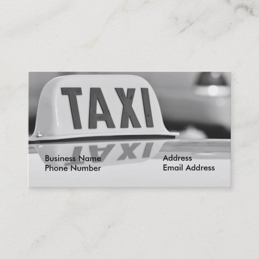 Customizable Taxi Cab Driver Service Business Card