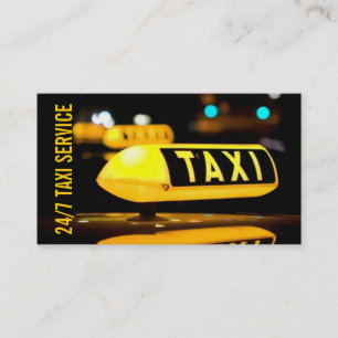 Taxi, Cab, Driver, Transportation Business Card