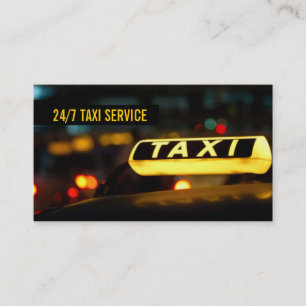 Taxi, Cab, Driver, Transportation Business Card