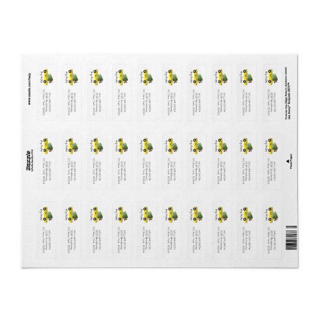 Taxi Cab Merry Christmas Tree Holiday City Festive Label (Full Sheet)