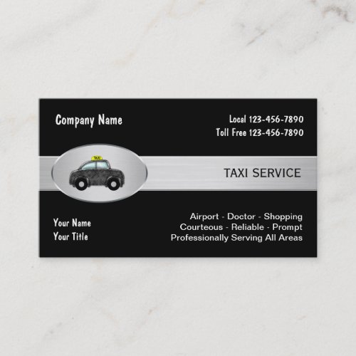 Taxi Cab Service Business Cards