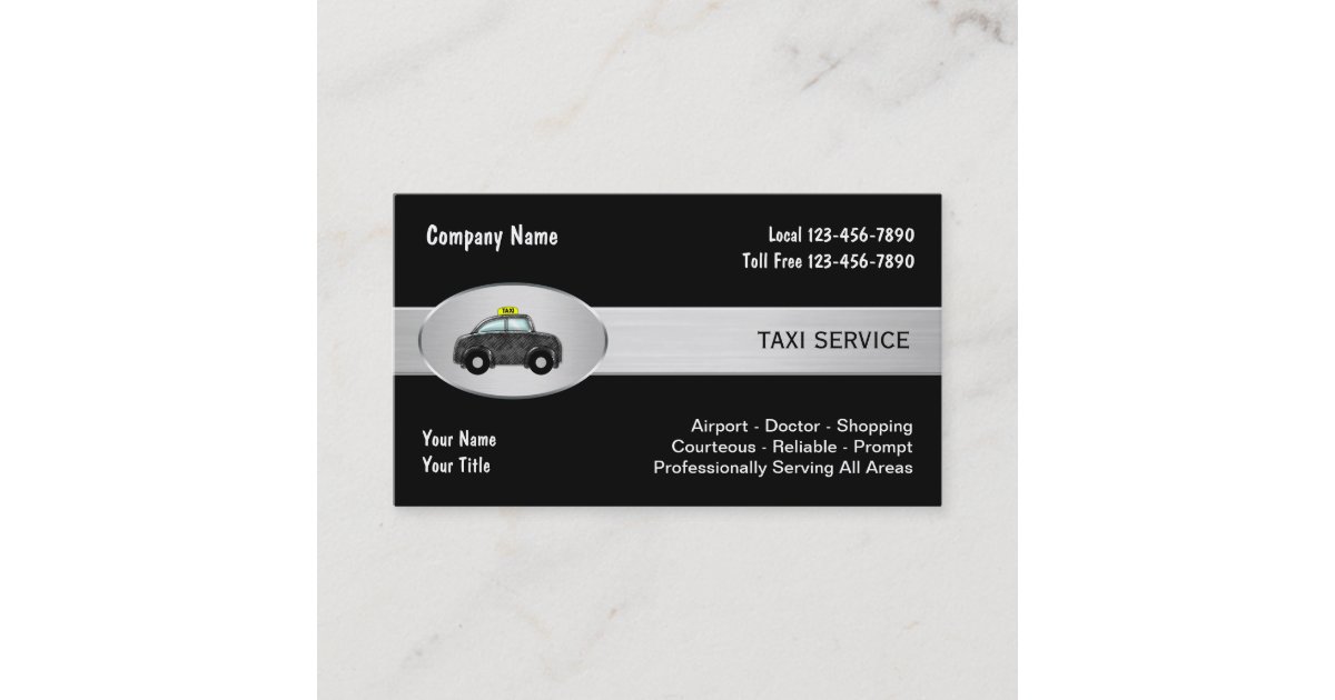 Taxi Cab Service Business Cards Zazzle