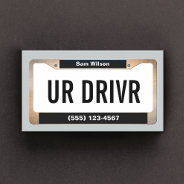 Taxi Cab Service Car Licensed Plate Business Card at Zazzle
