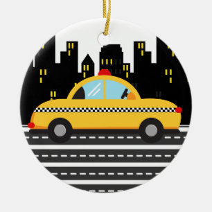 TAXI Cab - SRF Ceramic Ornament