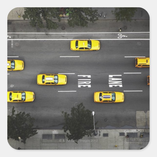 Taxi Cabs Square Sticker (Front)