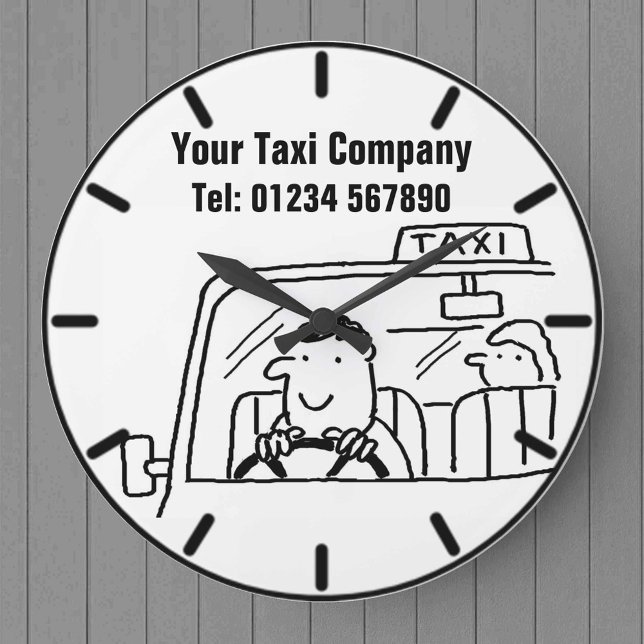 Taxi & Car Hire Services Cartoon Clock (Creator Uploaded)
