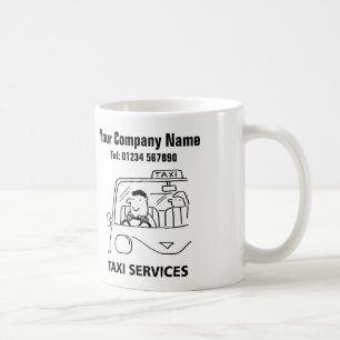 Taxi & Car Hire Services Cartoon Mug