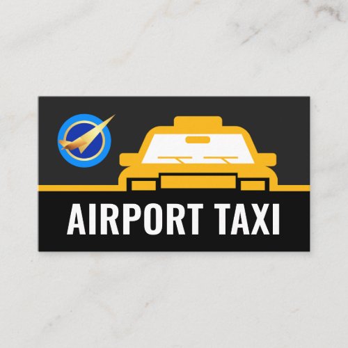 Taxi Car Route Airport Line Business Card