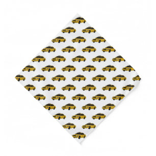 Taxi cartoon illustration bandana