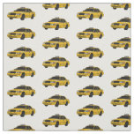 Taxi cartoon illustration fabric