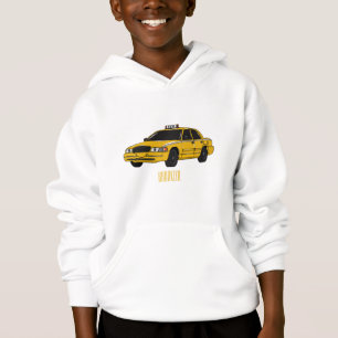 Taxi cartoon illustration hoodie