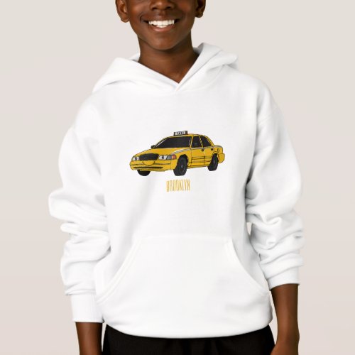 Taxi cartoon illustration hoodie