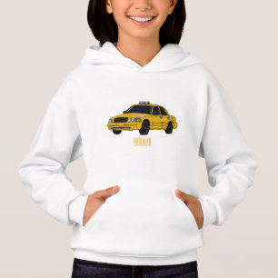 Taxi cartoon illustration hoodie