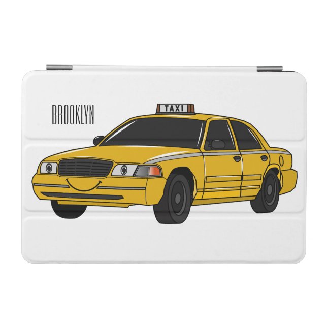 Taxi cartoon illustration iPad mini cover (Horizontal)