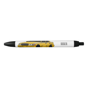 Taxi cartoon illustration pen