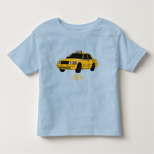 Taxi cartoon illustration toddler t_shirt