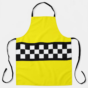 Taxi Check Stripe Pattern Apron