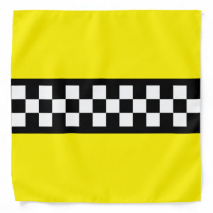 Taxi Check Stripe Pattern Bandana