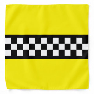 Taxi Check Stripe Pattern Bandana