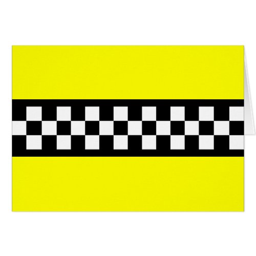 Taxi Check Stripe Pattern Card