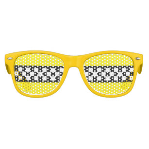 Taxi Check Stripe Pattern Kids Sunglasses
