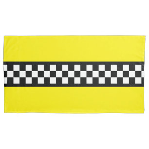 Taxi Check Stripe Pattern Pillow Case