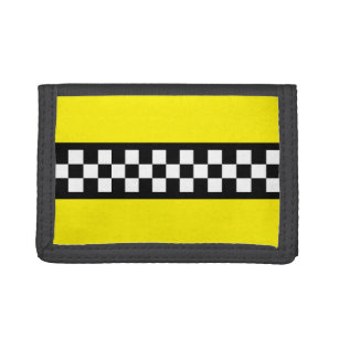 Taxi Check Stripe Pattern Tri-fold Wallet