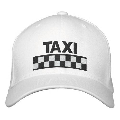 TAXI Checkered Embroidered Baseball Cap