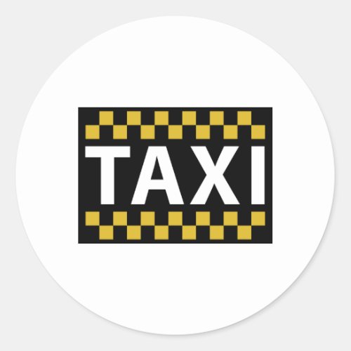 Taxi Classic Round Sticker