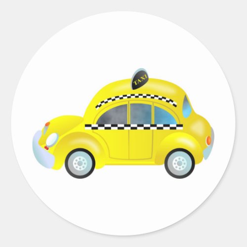 Taxi Classic Round Sticker