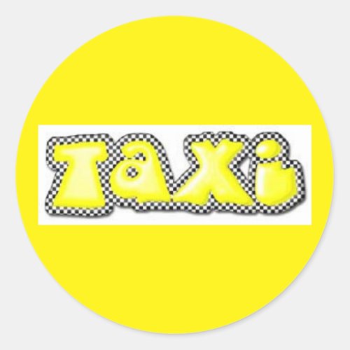 Taxi Classic Round Sticker