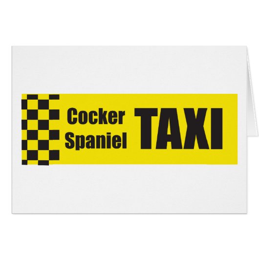 Taxi Cocker Spaniel Cards (Front Horizontal)
