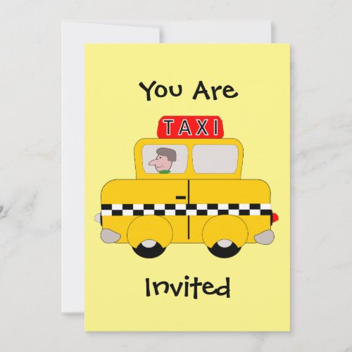 Taxi Design Any Occasion Invitation