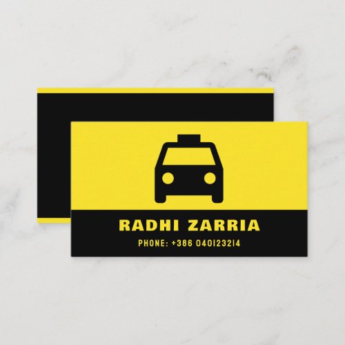  Taxi Driver Black  Yellow  Business Card