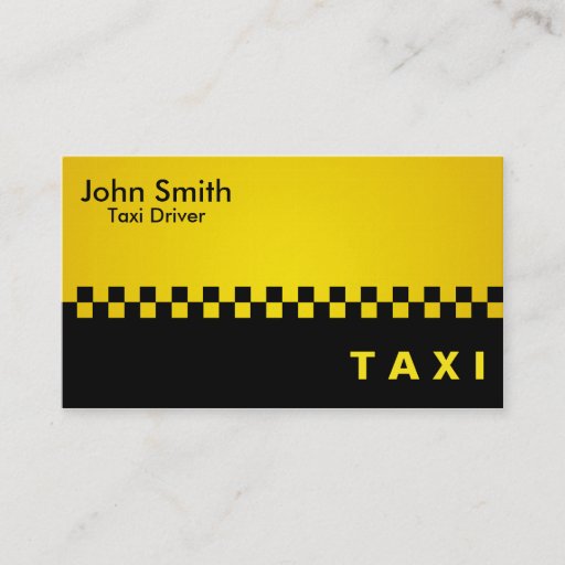 Customizable Taxi Driver - Business Cards