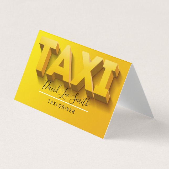 Taxi Driver / Cab Service Business Card (Front)