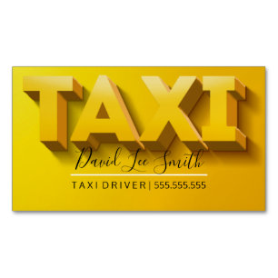 Taxi Driver / Cab Service Business Card Magnet