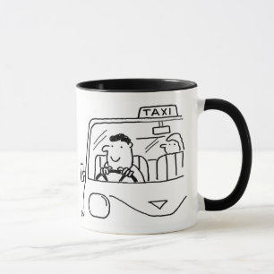 Taxi Driver Cartoon. Cab Driver Mug