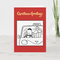 Taxi Driver Christmas Card