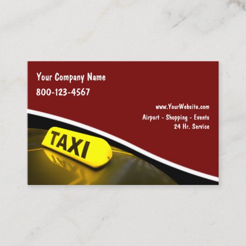 Taxi Driver European Business Card