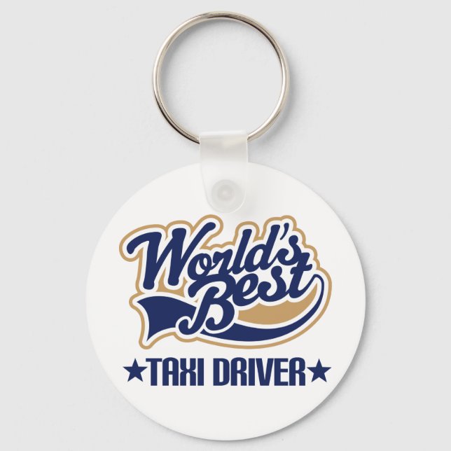 Taxi Driver Gift Keychain (Front)