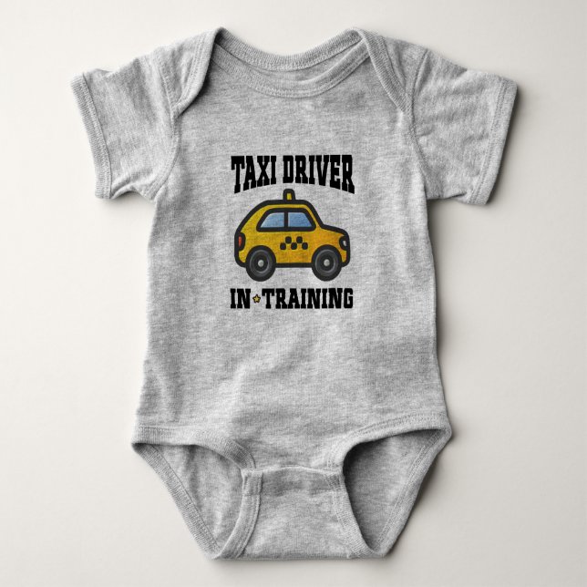 Taxi Driver in Training Baby Bodysuit (Front)